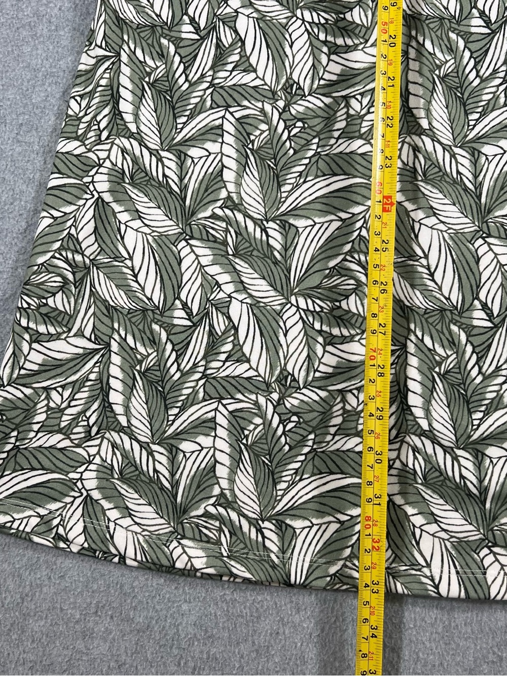 Eddie Bauer Harmony Active Dress Moisture Wick Built-In Bra Green Palm Print XS - Picture 5 of 11